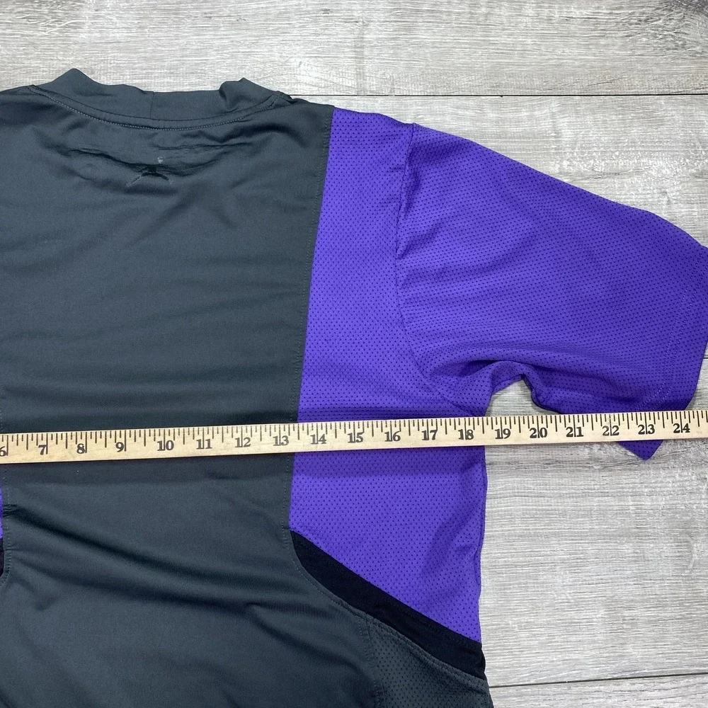 Jordan Training Shirt Mens Small Black Purple Dri-FIT Crew‎ Jumpman 383534-060